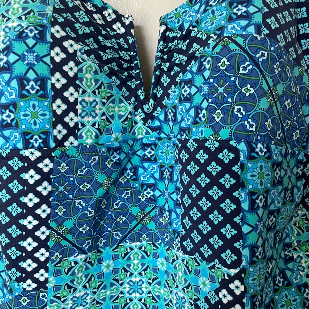 Lands’ End Bandeau Tankini Top, Size 12D - Picture 4 of 7